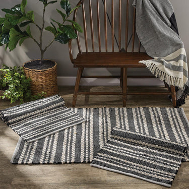 Onyx And Ivory Chindi Rug 3 X 5' - Park Designs - The Fox Decor